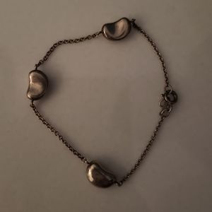 Tiffany and Co sterling silver bean bracelet.
